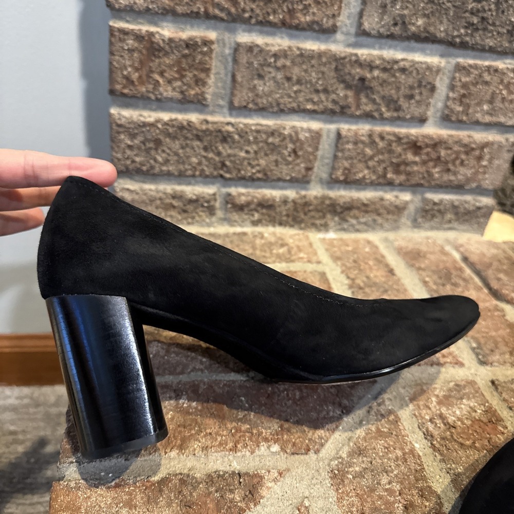 Cole Haan Nella Black Seude Slip On Block Heel  Pumps  Sz8B #0200‎ - Picture 7 of 16